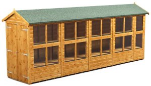 Power 18x4 Apex Potting Shed - Double Door